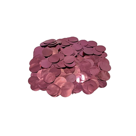 Confete Redondo Metálico Rosa Claro Para Balões 1CM 10G Make+