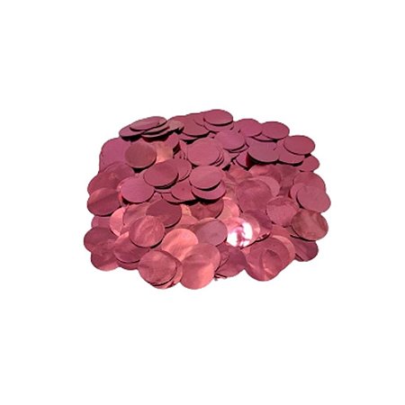 Confete Redondo Metálico Rosa Claro Para Balões 1CM 10G Make+