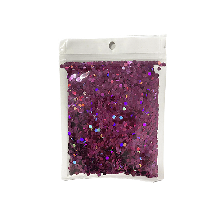Enfeite Decorativo Hexagonal Metálico Pink P/ Balões 15G