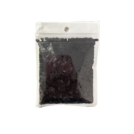 Enfeite Decorativo Hexagonal Metálico Preto P/ Balões 15G