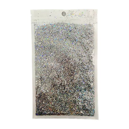 Enfeite Decorativo Confete Laser Prata P/ Balões 15G