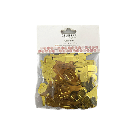 Confete Champagne Dourado Enfeite Decorativo P/ Balões 20G