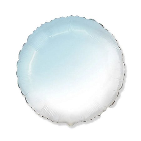 Balão Redondo Gradient Baby Blue 20" 50cm Metalizado