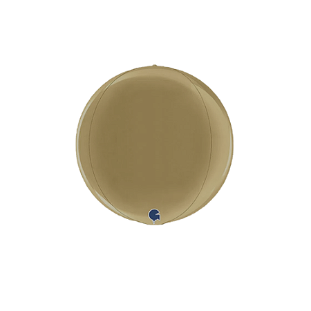Balão Metalizado Globe Dourado 15" 38cm Decorativo