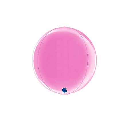 Balão Metalizado Globe Pink 15" 38cm Decorativo