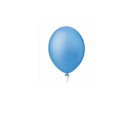 Balão Happy Day Azul Celeste 5" Bexiga Decoração 50unid