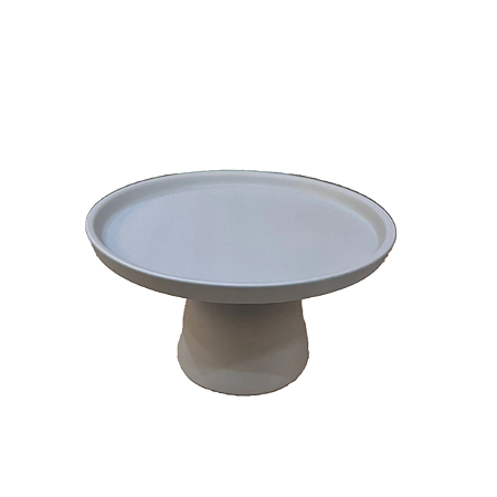 Prato Chicago Pequeno Cinza Fosco Decorativo Mesa Festa