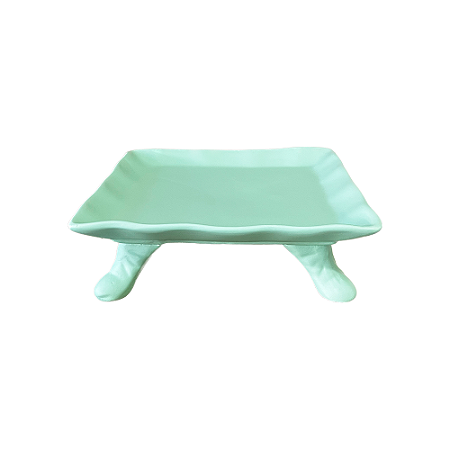 Mini Bandeja Beauty Cerâmica Verde Bebê Fosco Decorativa