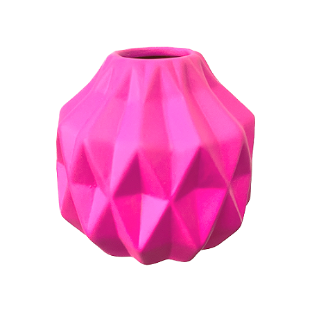 Mini Vaso Geométrico Pink Decorativo Flores Artificiais