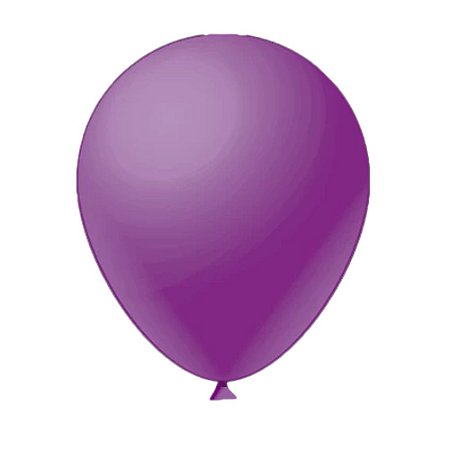 Balão Liso Violeta Neon Fest Ball De Látex 16" 12un