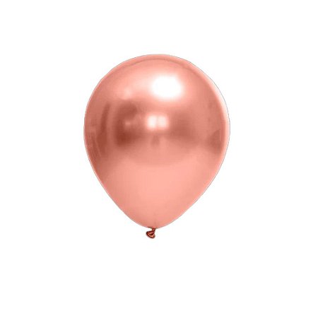 Balão Cromado Rose Gold Látex Fest Ball Maxxi Chrome 12" 25un