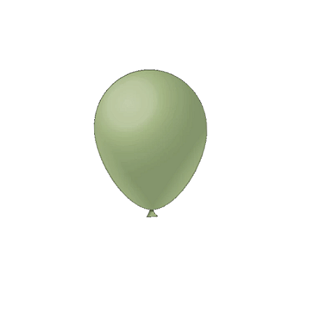 Balão Verde Eucalipto Látex Fest Ball Maxxi Premium 9" 50un