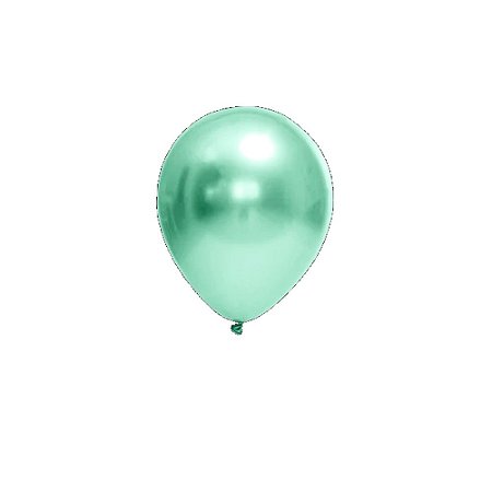 Balão Cromado Verde Látex Fest Ball Maxxi Chrome 9" 25un
