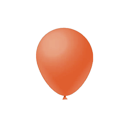 Balão Liso Redondo Laranja Neon 9" 50un Fest Ball De Látex