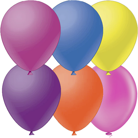 Balão Liso Redondo Cores Sortidas 9" 50un Fest Ball De Látex