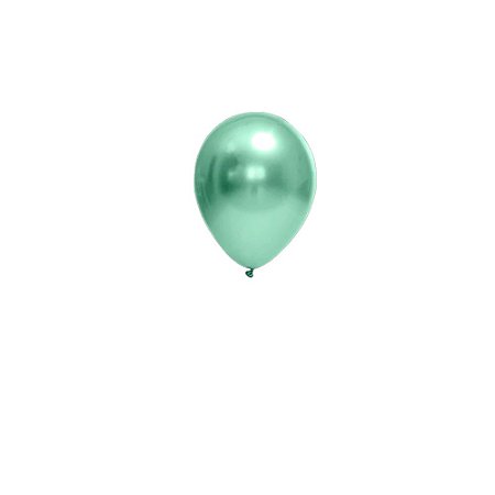 Balão Cromado Verde Látex Fest Ball Maxxi Chrome 5" 25un