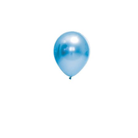 Balão Cromado Azul Látex Fest Ball Maxxi Chrome 5" 25un