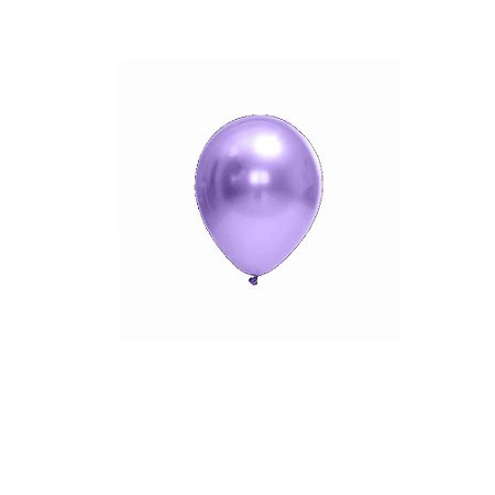 Balão Cromado Violeta Látex Fest Ball Maxxi Chrome 5" 25un