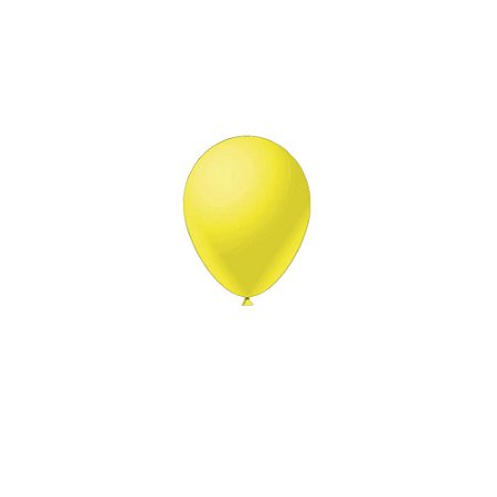 Balão Liso Amarelo Neon Fest Ball De Látex 5" 50un