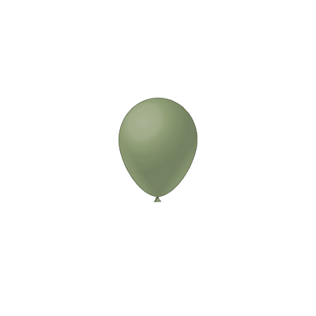 Balão Liso Verde Eucalipto 5" Látex Fest Ball Imperial 50un