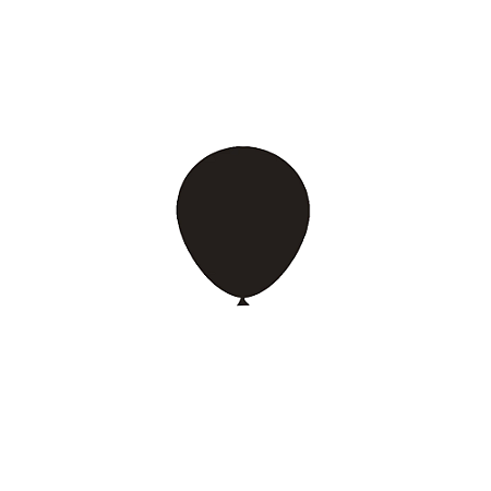 Balão Liso Preto 5" Látex Fest Ball Imperial 50un