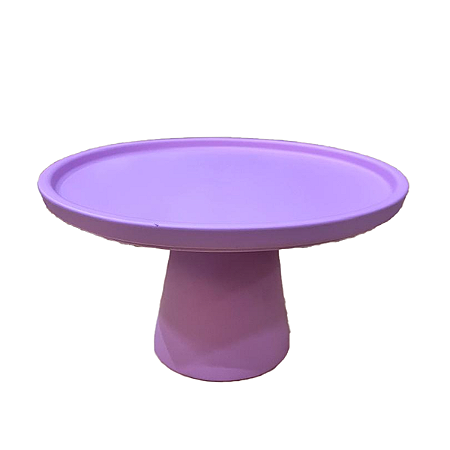 Prato Chicago Médio Cerâmica Lilás Fosco Decorativo Festa