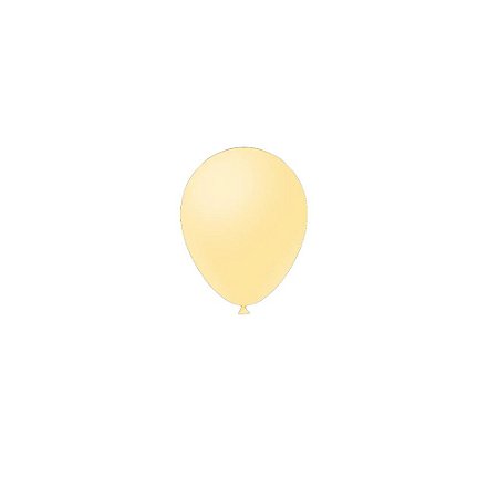 Balão Liso Amarelo 5"  Linha Candy Pic Pic Látex Redondo 50un