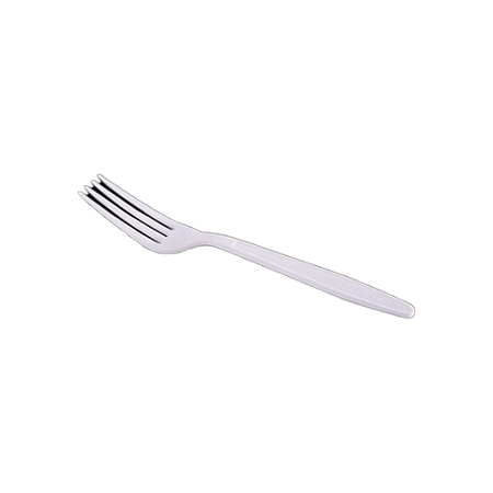 Garfo Master Descartável Plástico Branco Refeições 50un