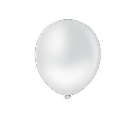 Balão Pic Pic Liso Branco 12" Bexiga Decoração 12unid