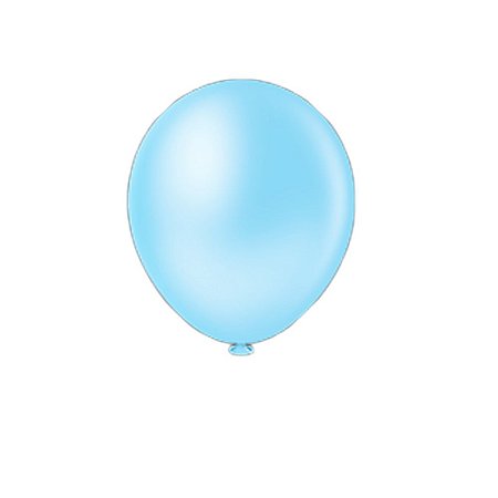 Balão Pic Pic Liso Azul Claro 12" Bexiga Decoração 12unid
