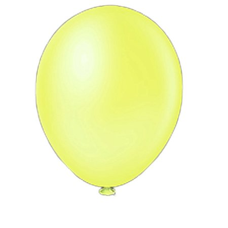 Balão Pic Pic 16" Amarelo Neon 12un Bexiga Redondo Decoração
