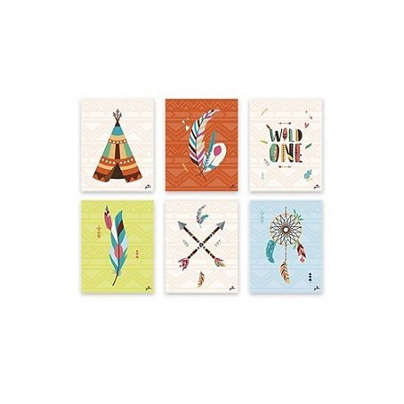 Quadrinhos Decorativos Festa Animais Da Floresta 06un 16,5x20,7