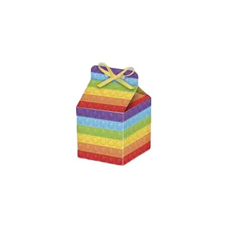 Caixa Milk POP IT Lembrancinha Desmontável Papel 7X7X11,9 8un