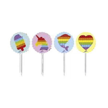 Topper Bandeirinha POP IT Docinhos Decoração 8un