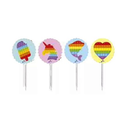 Topper Bandeirinha POP IT Docinhos Decoração 8un