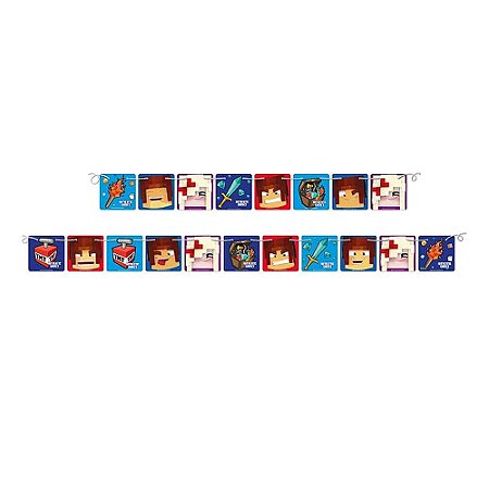 Faixa Decorativa Tema Bonequinho do Games 2,18mx11,5cm