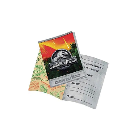 Convite Aniversário Mundo Dos Dinossauros 8un Festa