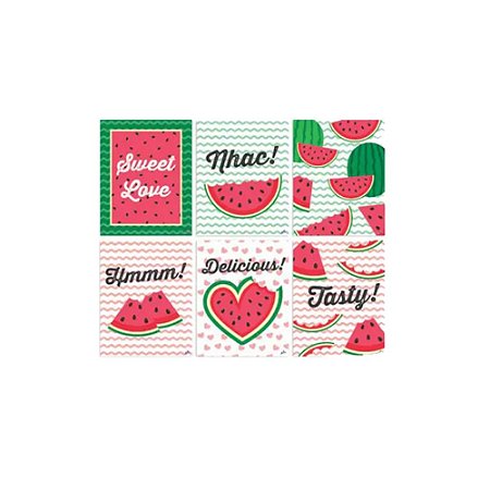 Quadrinhos Divertidos Eba, Melancia! Decoração 06un 16,5x20,7