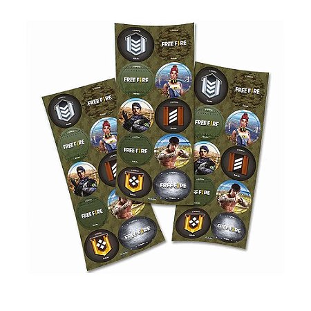 Adesivo Temático Decorativo Jogo Livre Games Redondo 30uni