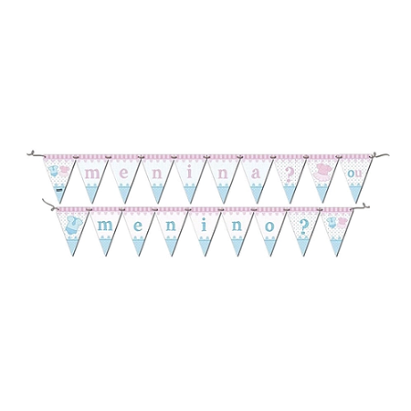 Faixa Decorativa Temática Chá Revelação 2,40mx19cm Festcolor