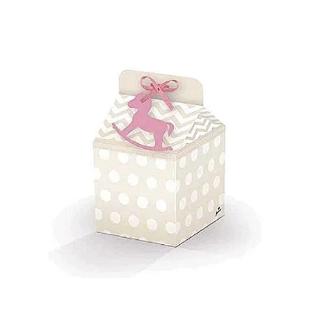 Caixa Milk Chá De Bebê Menina Lembrancinha Papel 7X11,9 8un