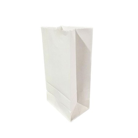 24 Saquinhos de Papel Branco 9x6x18 Embalagem