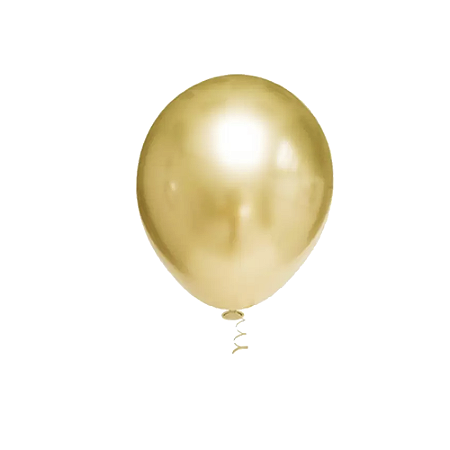 Balão Pic Pic 9" Platino Ouro 25un Redondo Bexiga Decoração