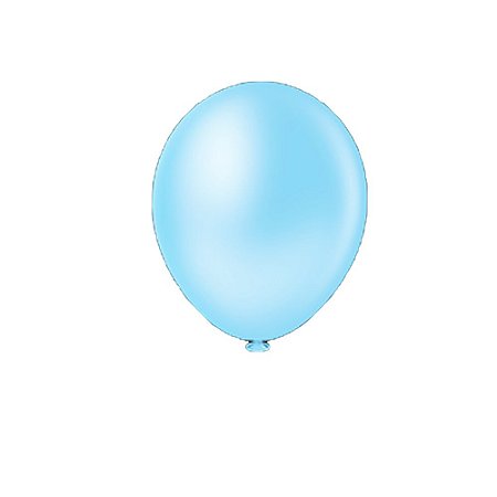 Balão Pic Pic 9" Azul Claro Liso 50un  Bexiga Decoração