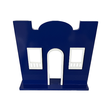 Casa Da Vila Festa Junina Mod4 Azul Royal Com Branco Arraiá