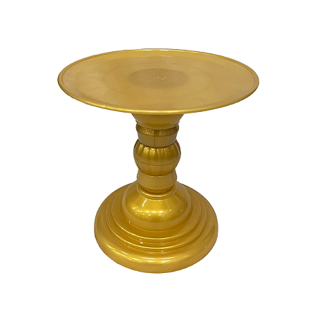 Prato Dubai Boleira 22x17Cm Plástico Desmontável Dourado