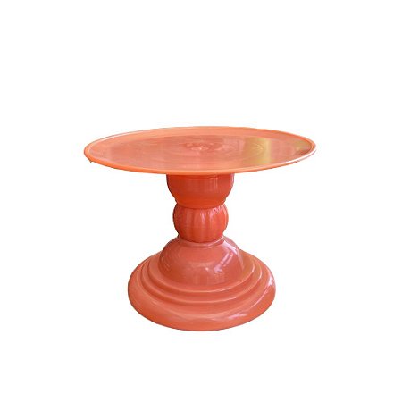 Prato Dubai Boleira 22x17Cm Plástico Laranja Neon Decorativo