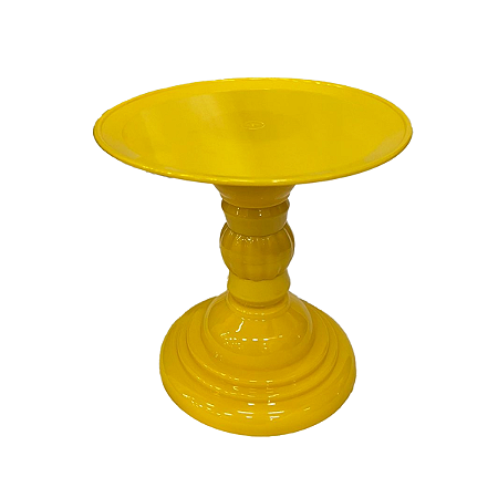 Prato Dubai Boleira 22x17Cm Plástico Amarelo Gema Decorativo