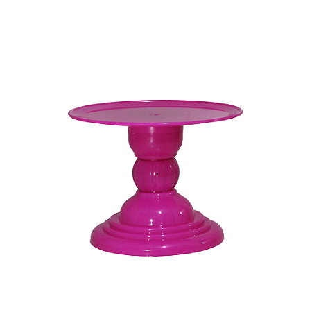 Prato Dubai Boleira 22x17Cm Plástico Desmontável Pink Festa