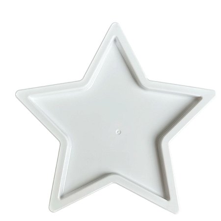Bandeja Plástica Estrela Branca Decorativa Mar Mesa Festa